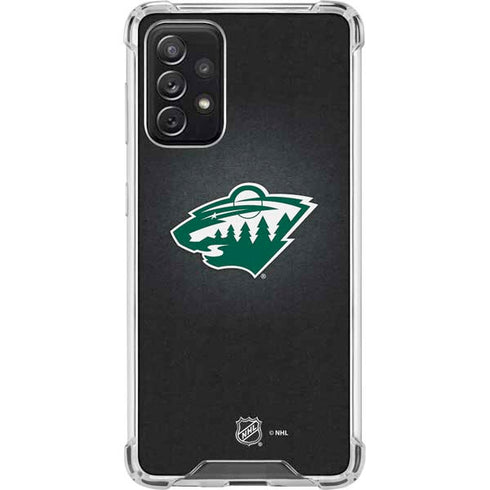 NHL Minnesota Wild Black Background Galaxy A72 5G Clear Case